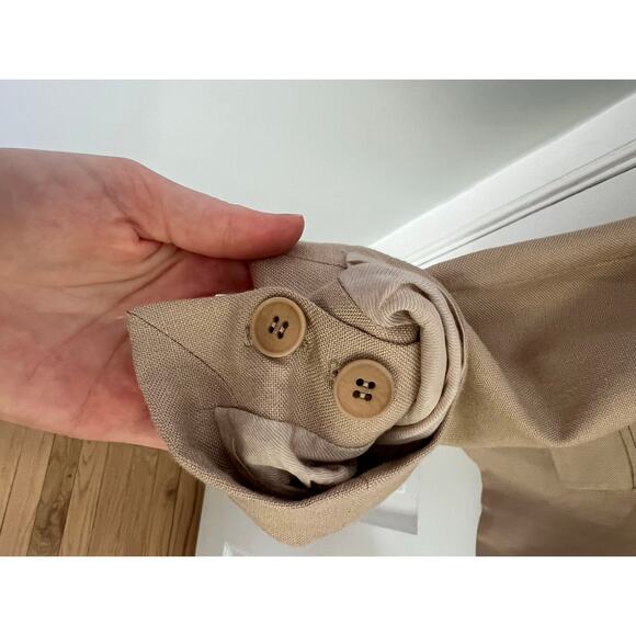 Stella McCartney Women's 40 US 4/6 Tan Blazer Jacket Single Button Breasted FLAW - Picture 9 of 16